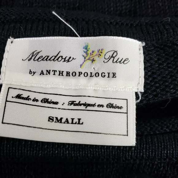 Anthropologie Meadow Rue Sweater Small Black - Picture 6 of 9